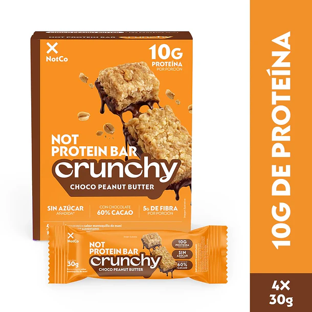 Barra de Proteina NotProtein Crunchy Peanut 30g 1