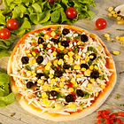 Pizza congelada Mix de Verduras 23cm 300 grs SHEN 2