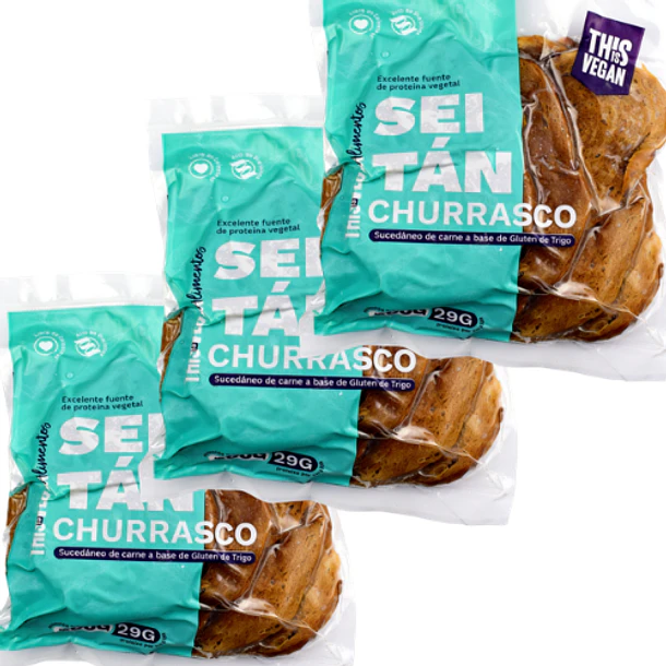 3 unds Seitán Churrasco 500g This is vegan