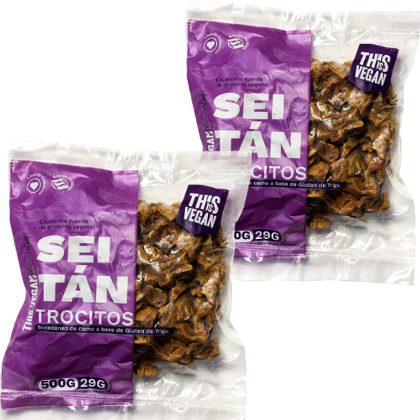 2 Unds. Seitán Trocitos 500 grs. This is Vegan