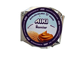 Alfajor helado Manjar bañado en chocolate blanco AIKI 