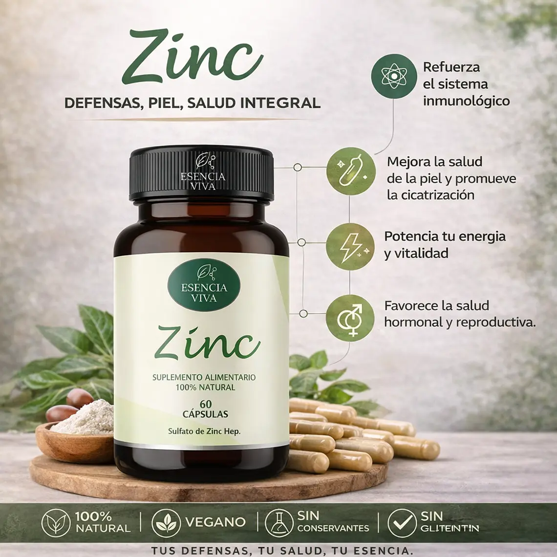 Zinc 10mg 60 Cápsulas  3