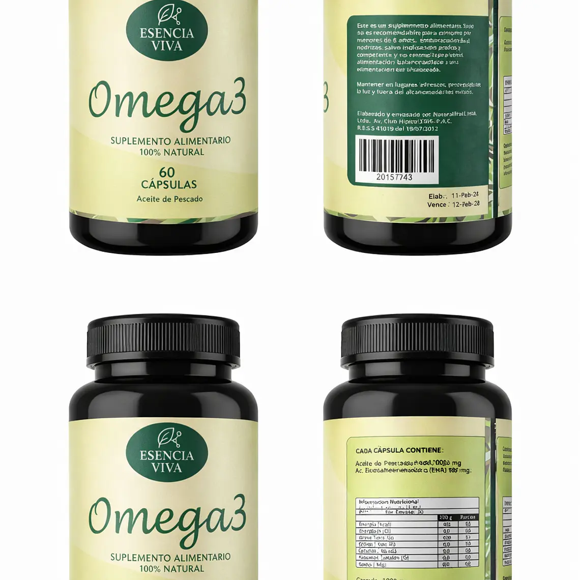 Omega 3 1000mg 60 Cápsulas Blandas  2