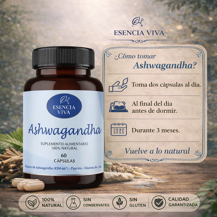 Ashwagandha 500mg 60 cápsulas 4