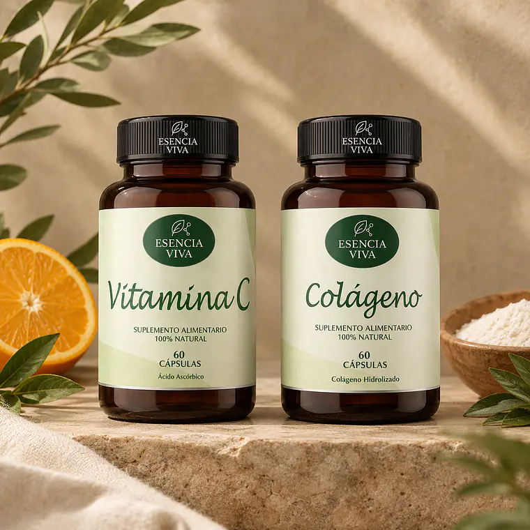  Pack Colágeno 500mg 60cap + Vitamina C 500mg 60cap 1