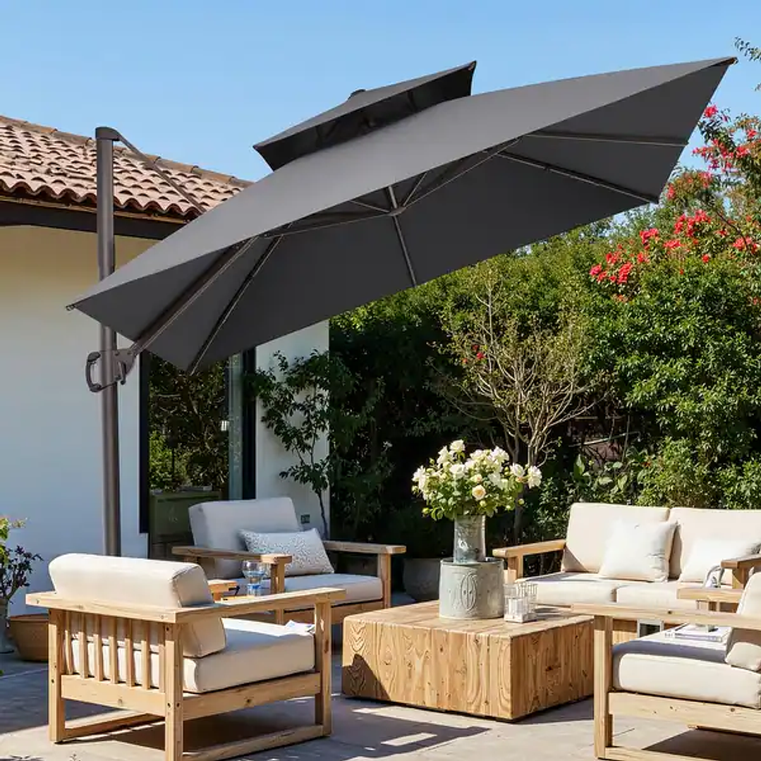 QUITASOL ROMA 3X3 GRIS 1