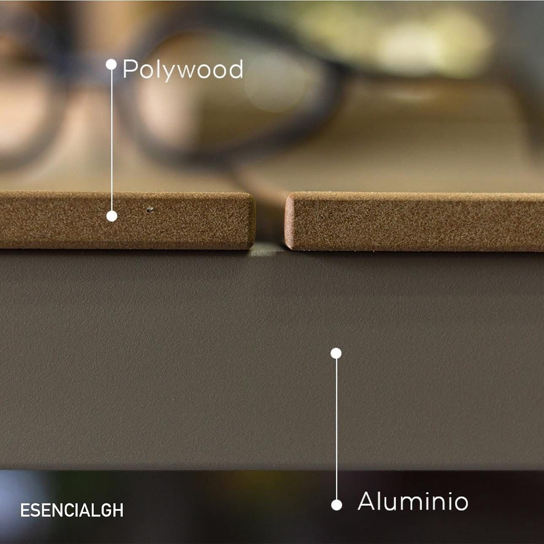 SET MESA COMEDOR BANCA + 4 SILLAS BEIGE 5