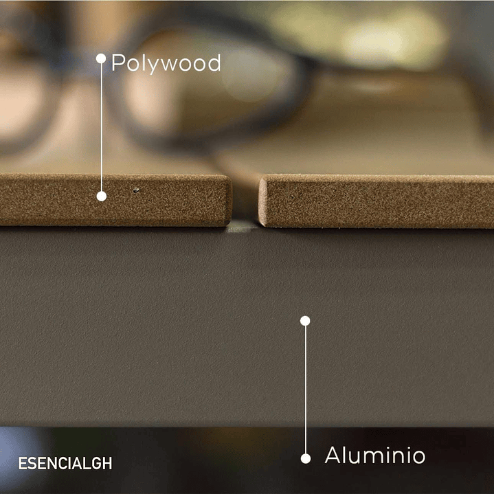 SET MESA COMEDOR BANCA + 4 SILLAS BEIGE 5