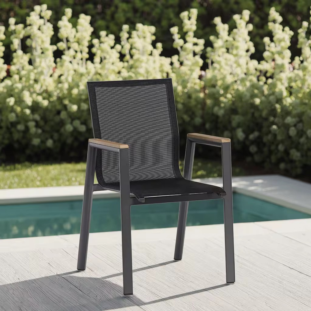 SET MESA COMEDOR BANCA + 4 SILLAS BLACK 3