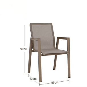 SET MESA COMEDOR 6 SILLAS BEIGE