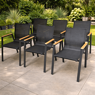 PACK 6 SILLAS NEGRO