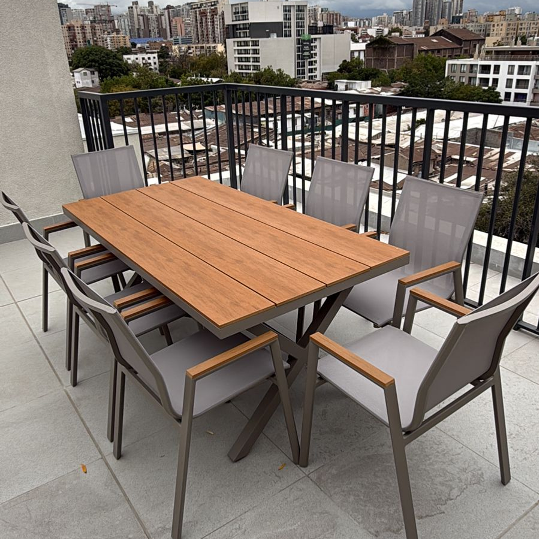 SET MESA COMEDOR EXTERIOR 8 SILLAS 1