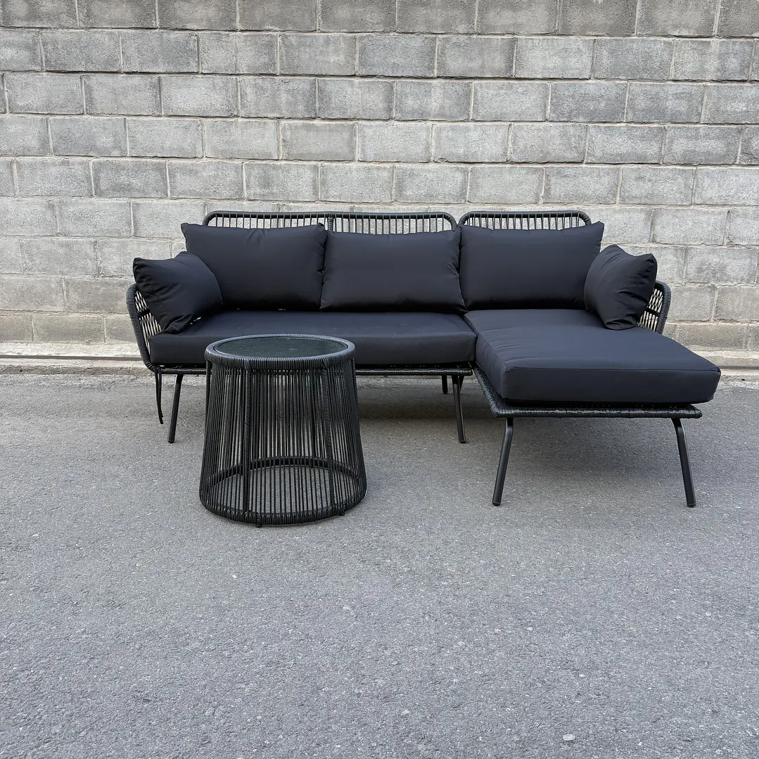 SOFA TERRAZA MODULAR 3 PIEZAS BLACK 2
