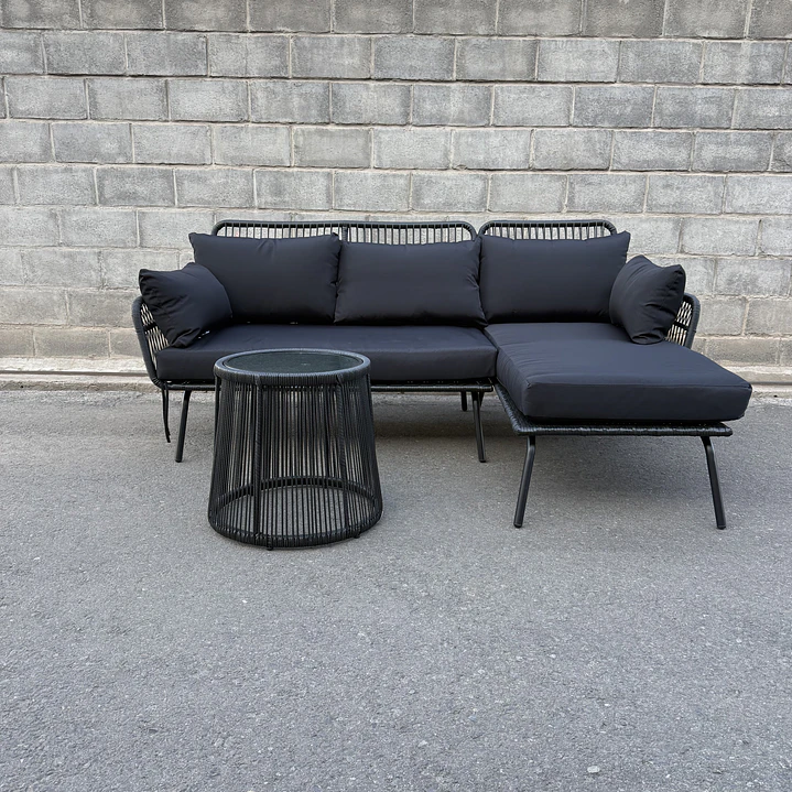 SOFA TERRAZA MODULAR 3 PIEZAS BLACK 2