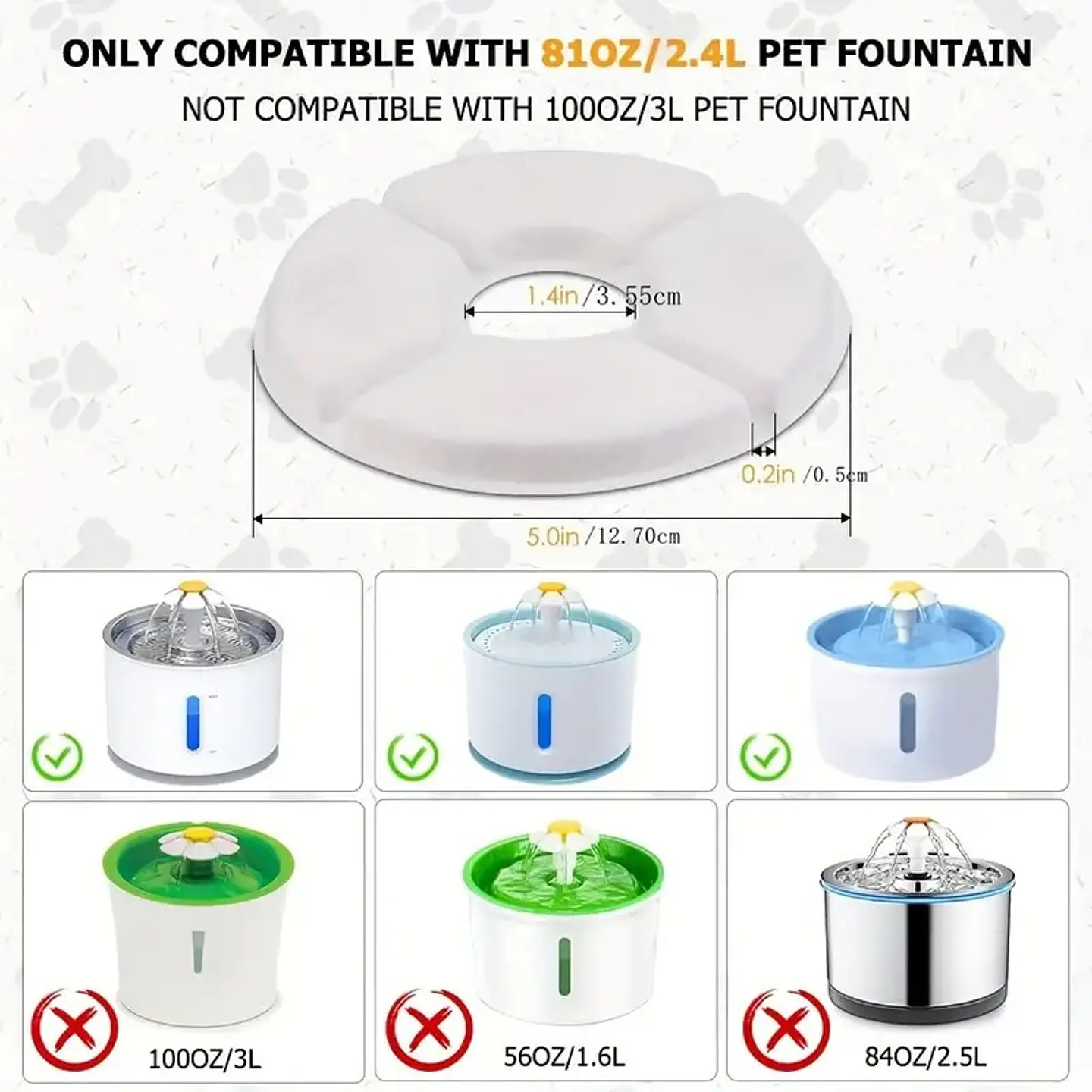 Filtro para fuente de agua gato 2