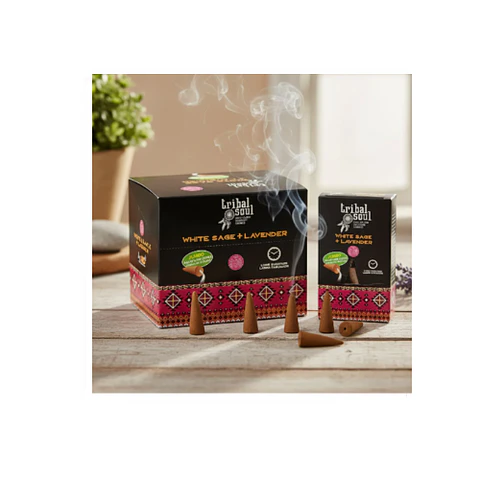 Incienso Cascada Salvia Blanca + Lavanda 120 conos