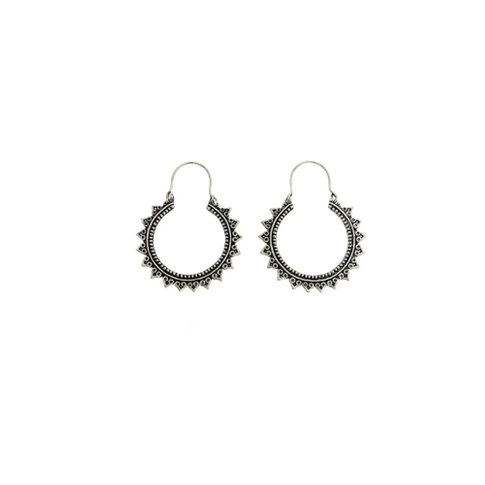 Aros Tribal Sun Plateada 1