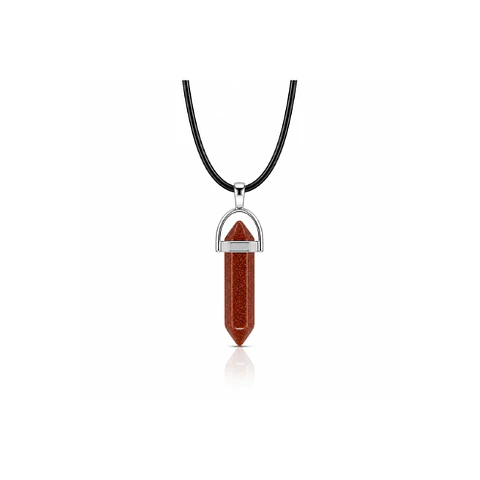 Collar de Punta Lluvia de Estrellas Rojo