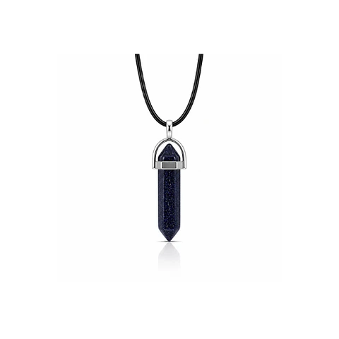 Collar de Punta Lluvia de Estrellas Azul