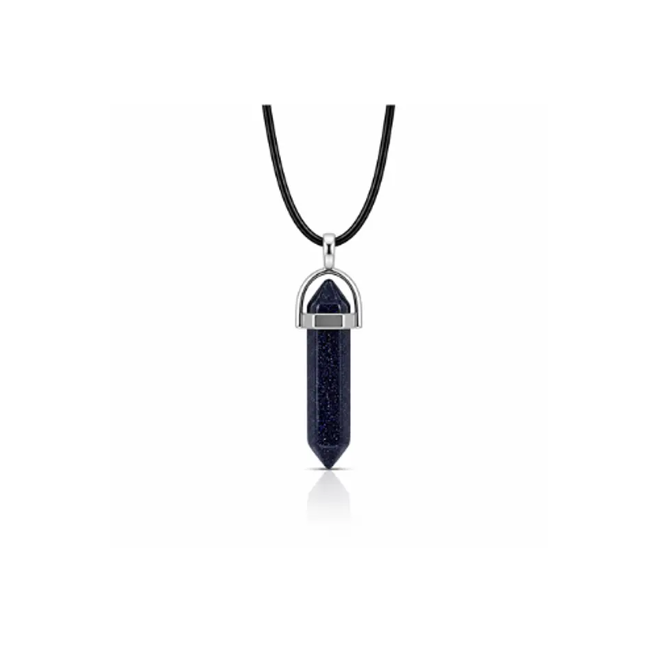 Collar de Punta Lluvia de Estrellas Azul 1