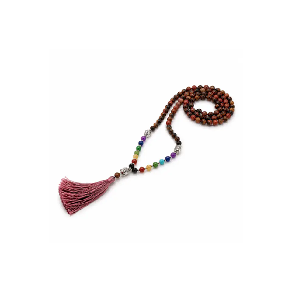 Japa Mala Buda Rodonita Negra 6mm 1