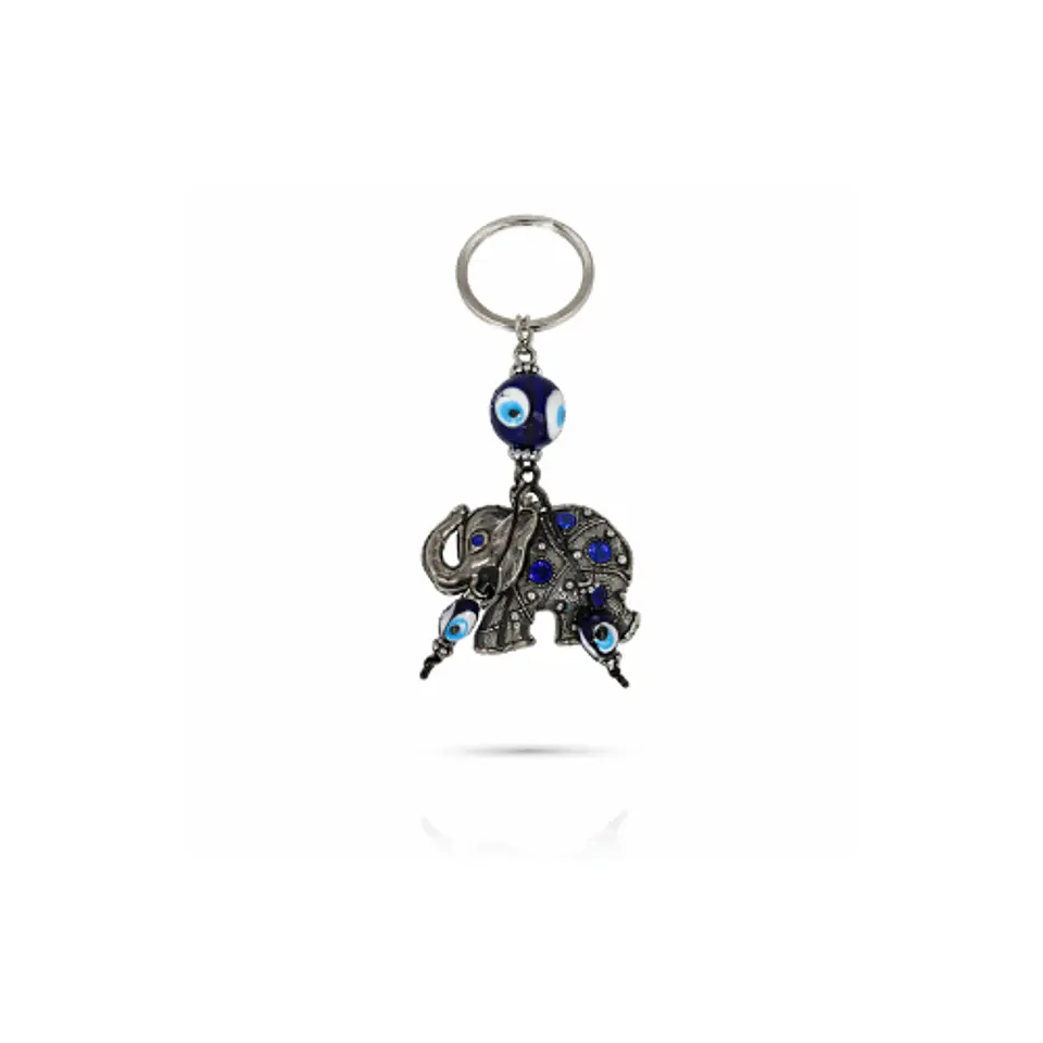 Llavero Ojo Turco Elefante Silver Rincon Himalaya  |  SKU: EVK723605 1
