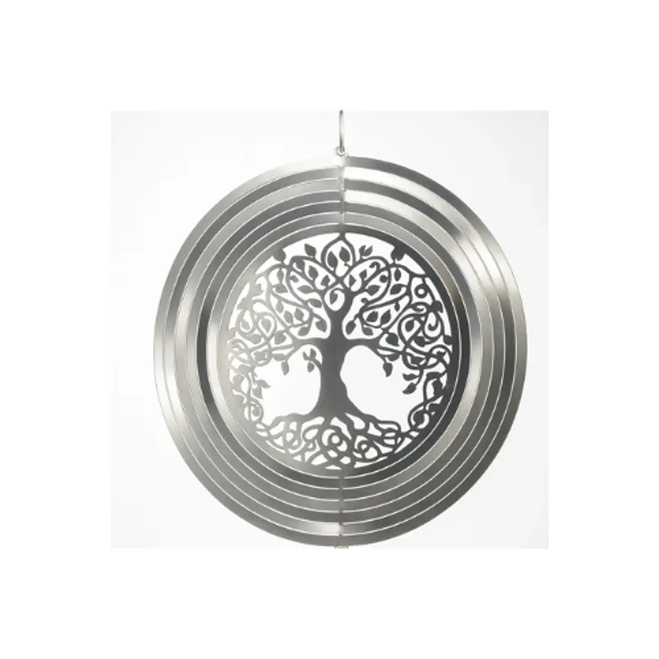 Anillo de Viento Árbol de la Vida Plateado 1