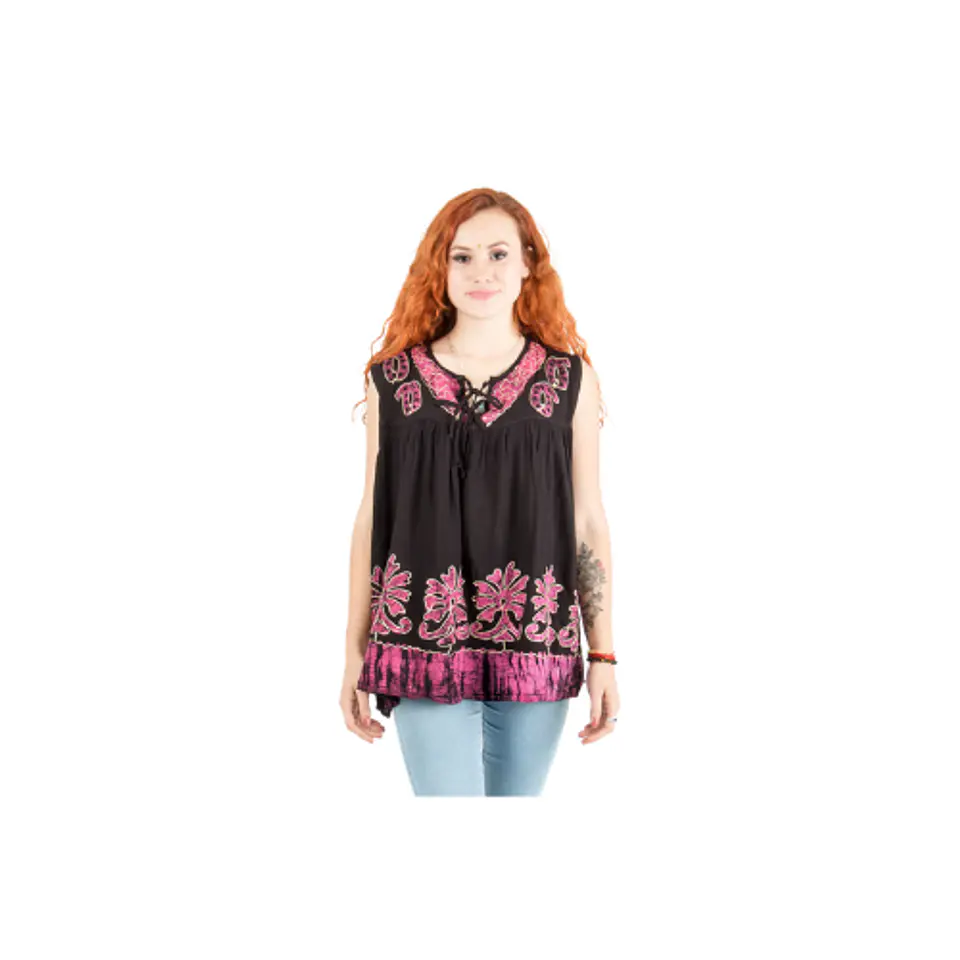 Blusa Darpita Negra con Rosado 1