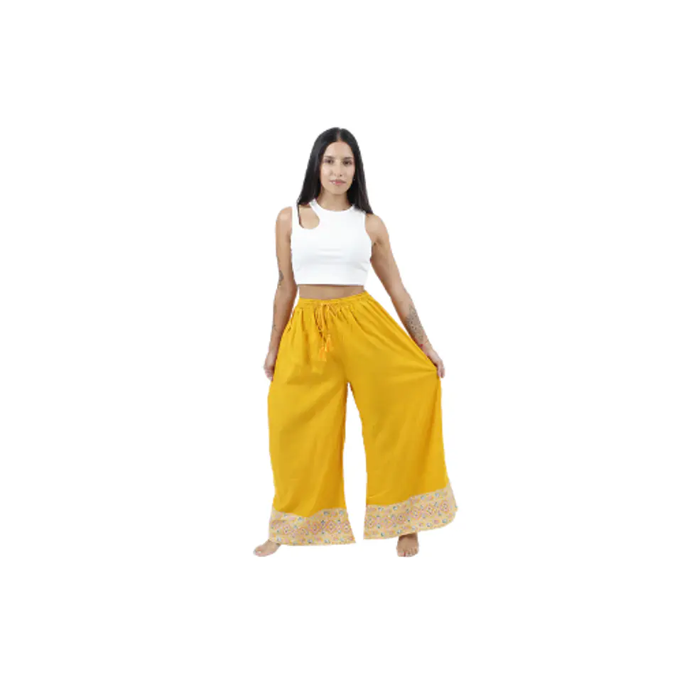 Pantalón Palazzo Raga Mostaza 1