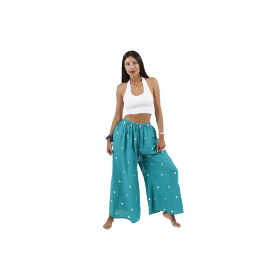 Pantalon Palazzo Anala Celeste 1