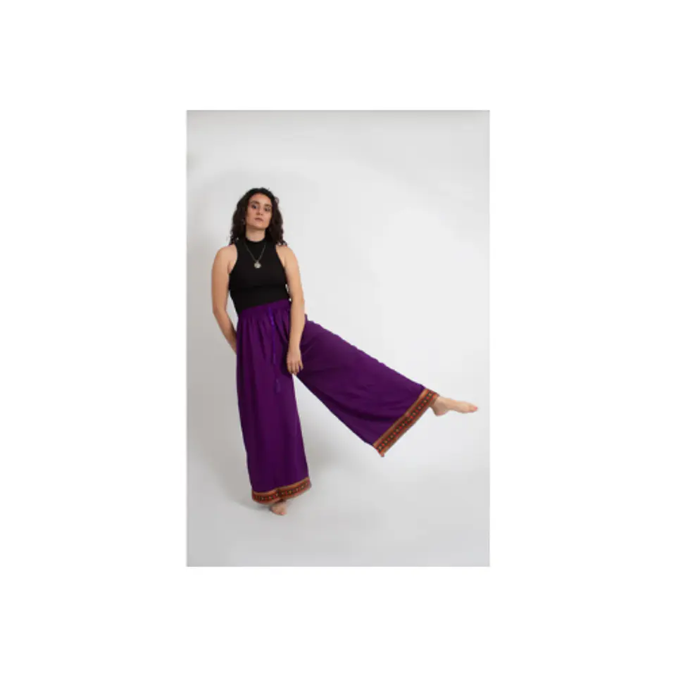Pantalon Palazzo Morado Bordado Inferior 1