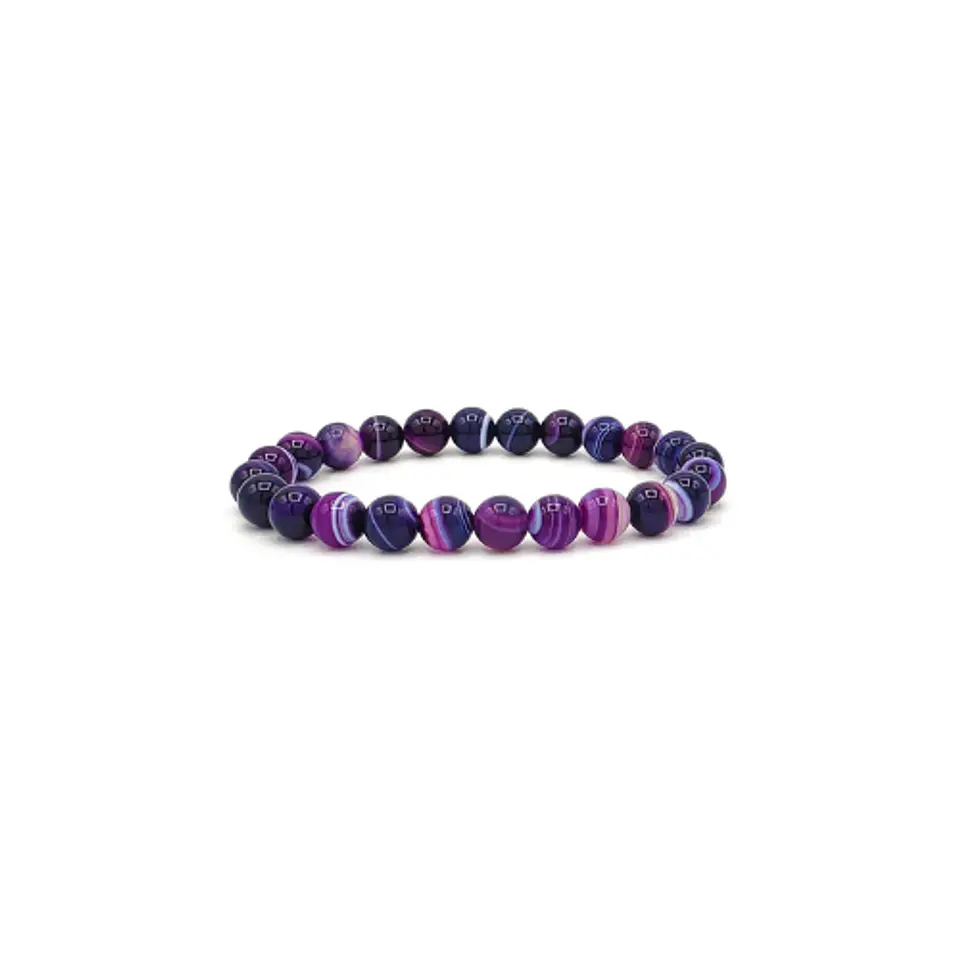Pulsera Agata Morada 8mm 1