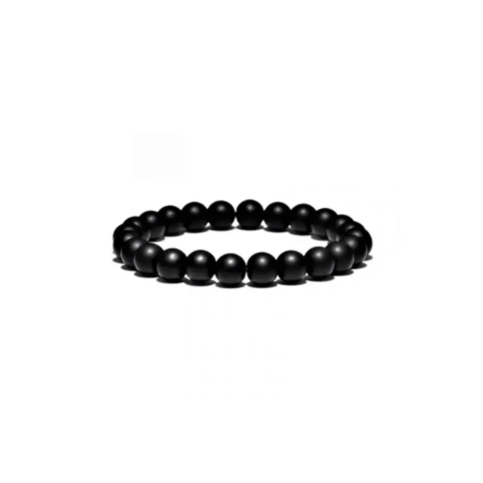 Pulsera Agata Negra 8mm 1