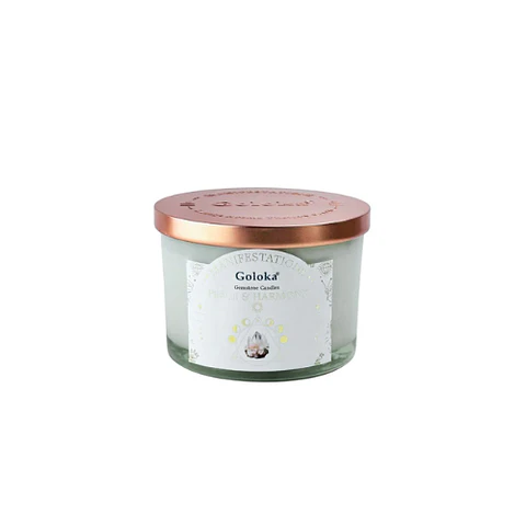 Vela Sándalo con Cuarzo Blanco (Paz y Armonía)
