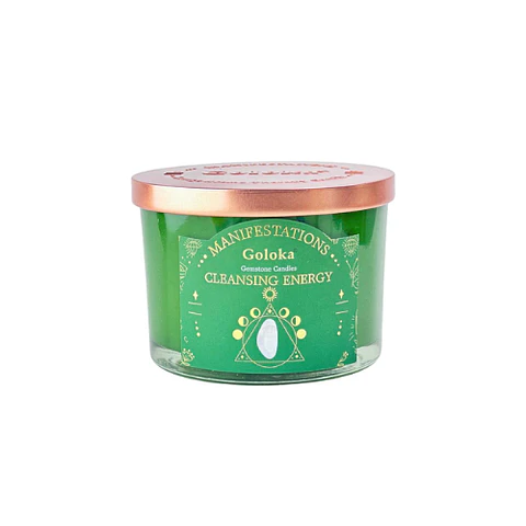 Vela Salvia Blanca con Selenita (Limpieza Energética)