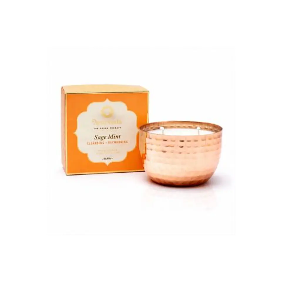 Vela Ayurveda Dos Mechas Salvia Blanca y Menta 1