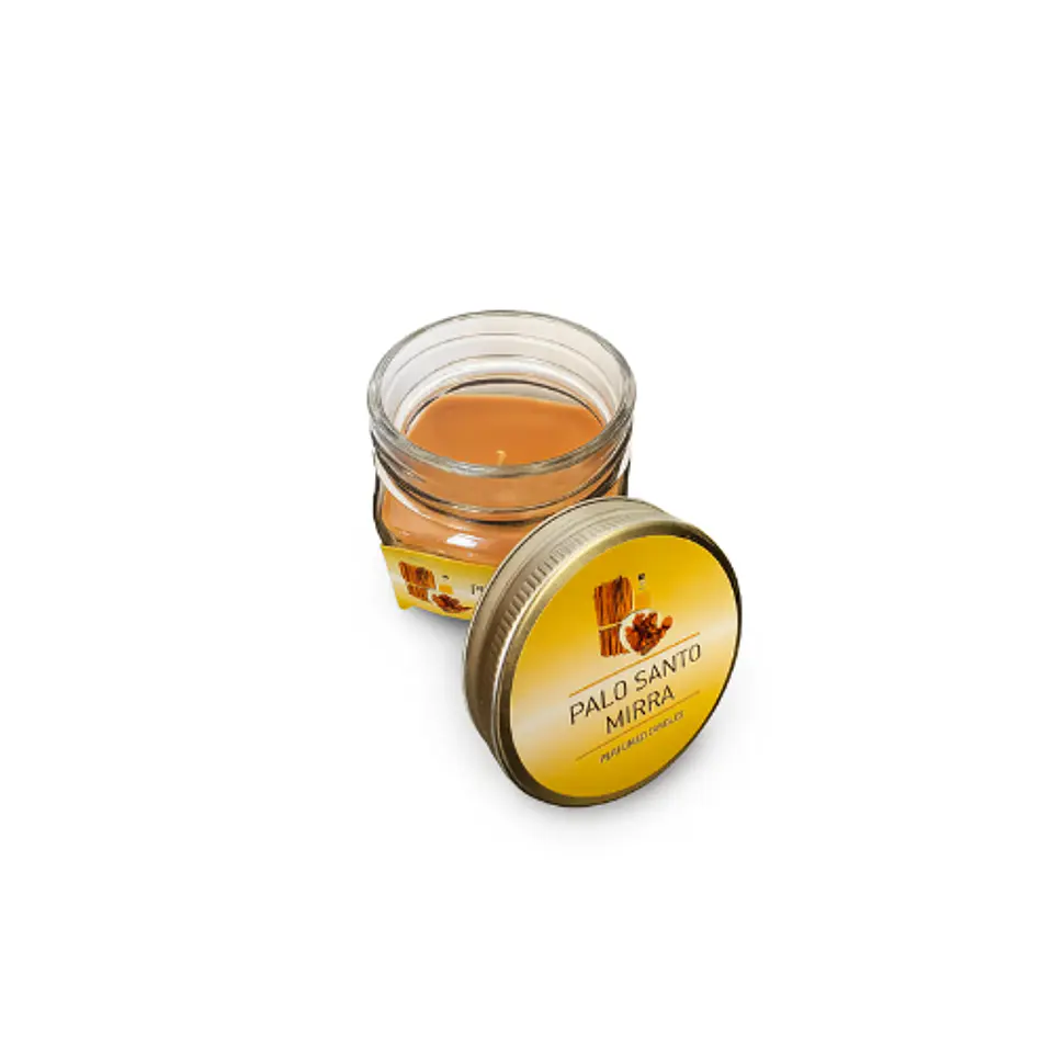 Vela en Vaso Palo Santo y Mirra 1