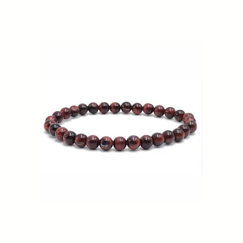 Pulsera Ojo de Tigre Rojo 6mm