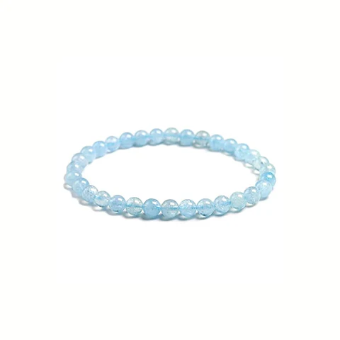 Pulsera Aguamarina 6mm