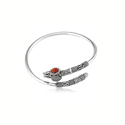 Pulsera Plateada Tribal Rudraksha