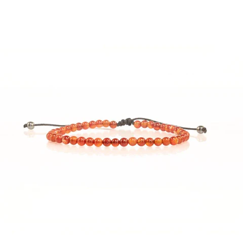 Pulsera Ajustable Cornalina 4mm