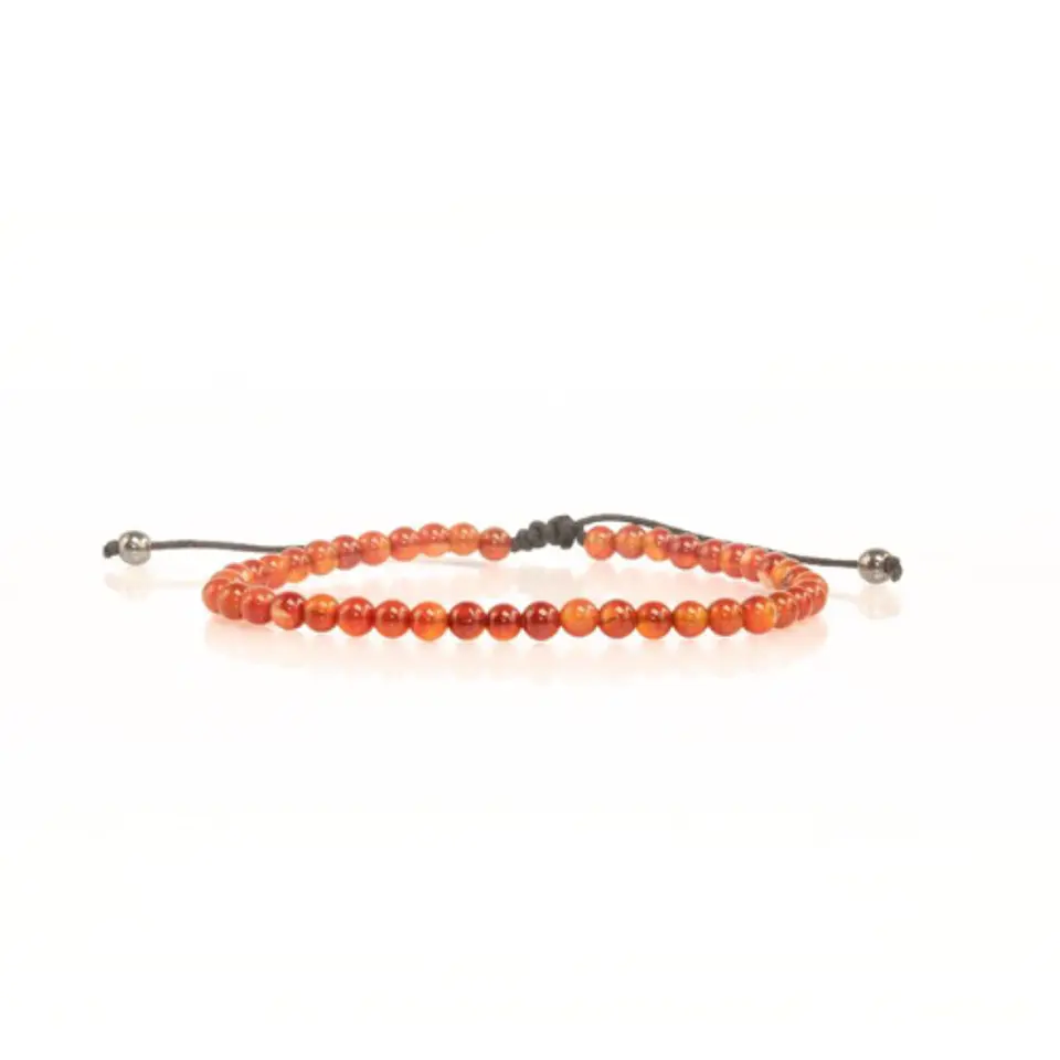 Pulsera Ajustable Cornalina 4mm 1