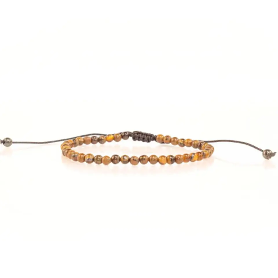 Pulsera Ajustable Ojo de Tigre 4mm 1