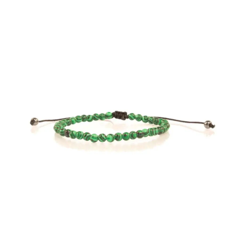 Pulsera Ajustable Malaquita 4mm 1