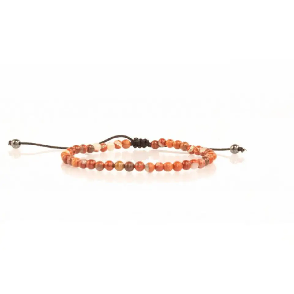 Pulsera Ajustable Jaspe Rojo 4mm 1