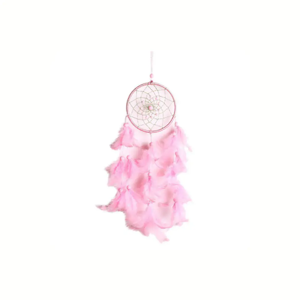 Atrapasueños Plumas Rosadas 1