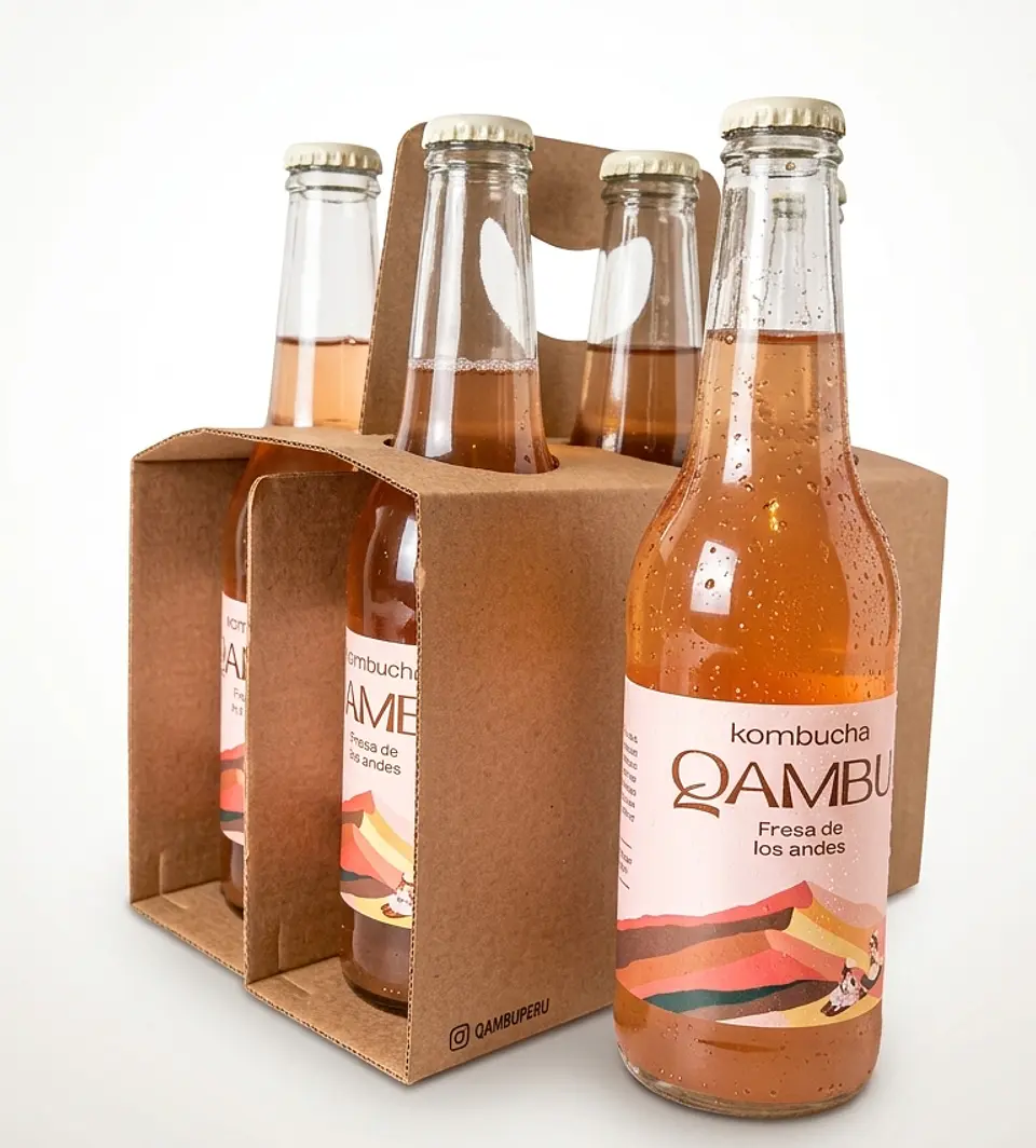 SIXPACK - KOMBUCHA FRESA DE LOS ANDES BT 350ML 3