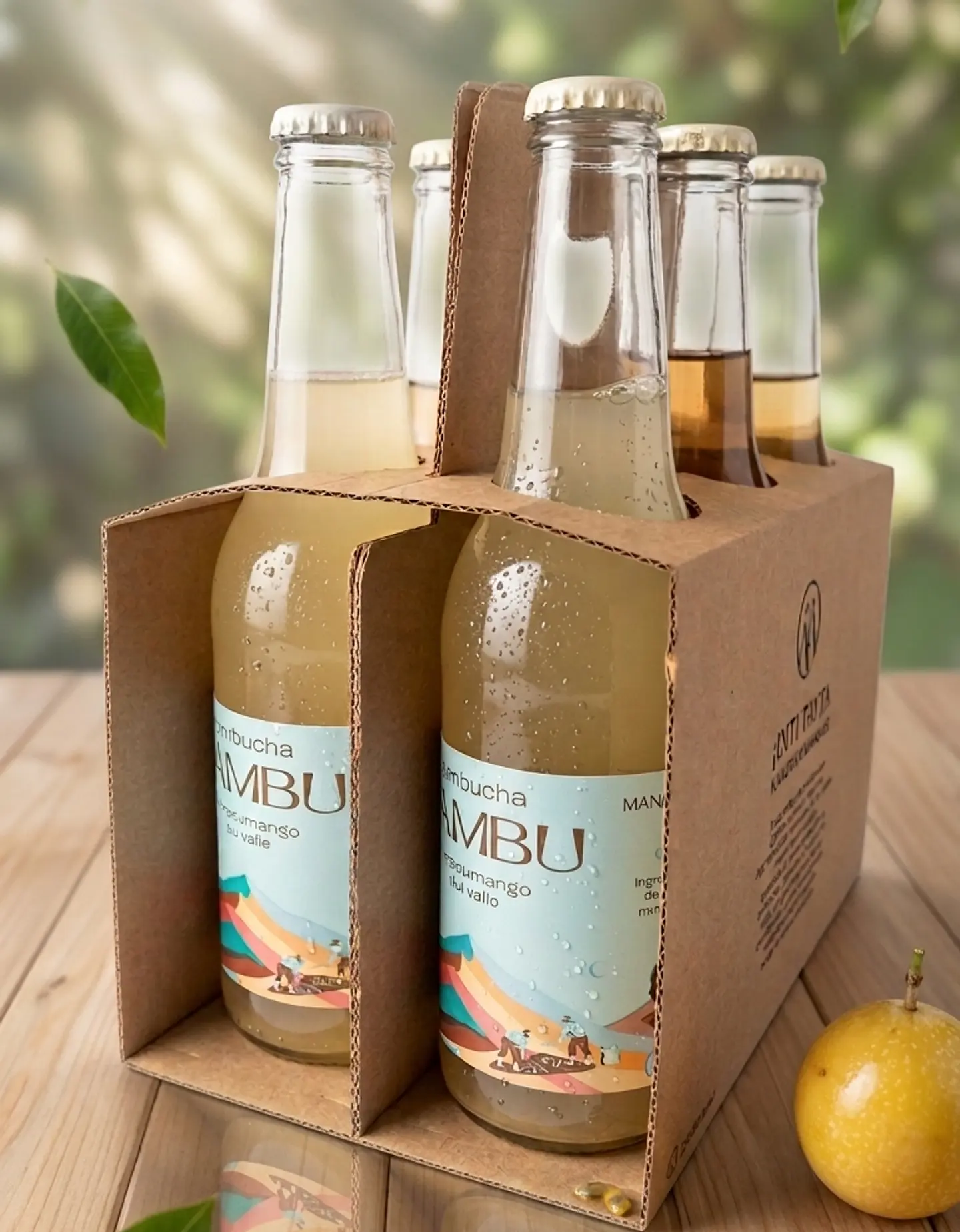 SIXPACK - KOMBUCHA MARACUMANGO DEL VALLE BT 350ML 3