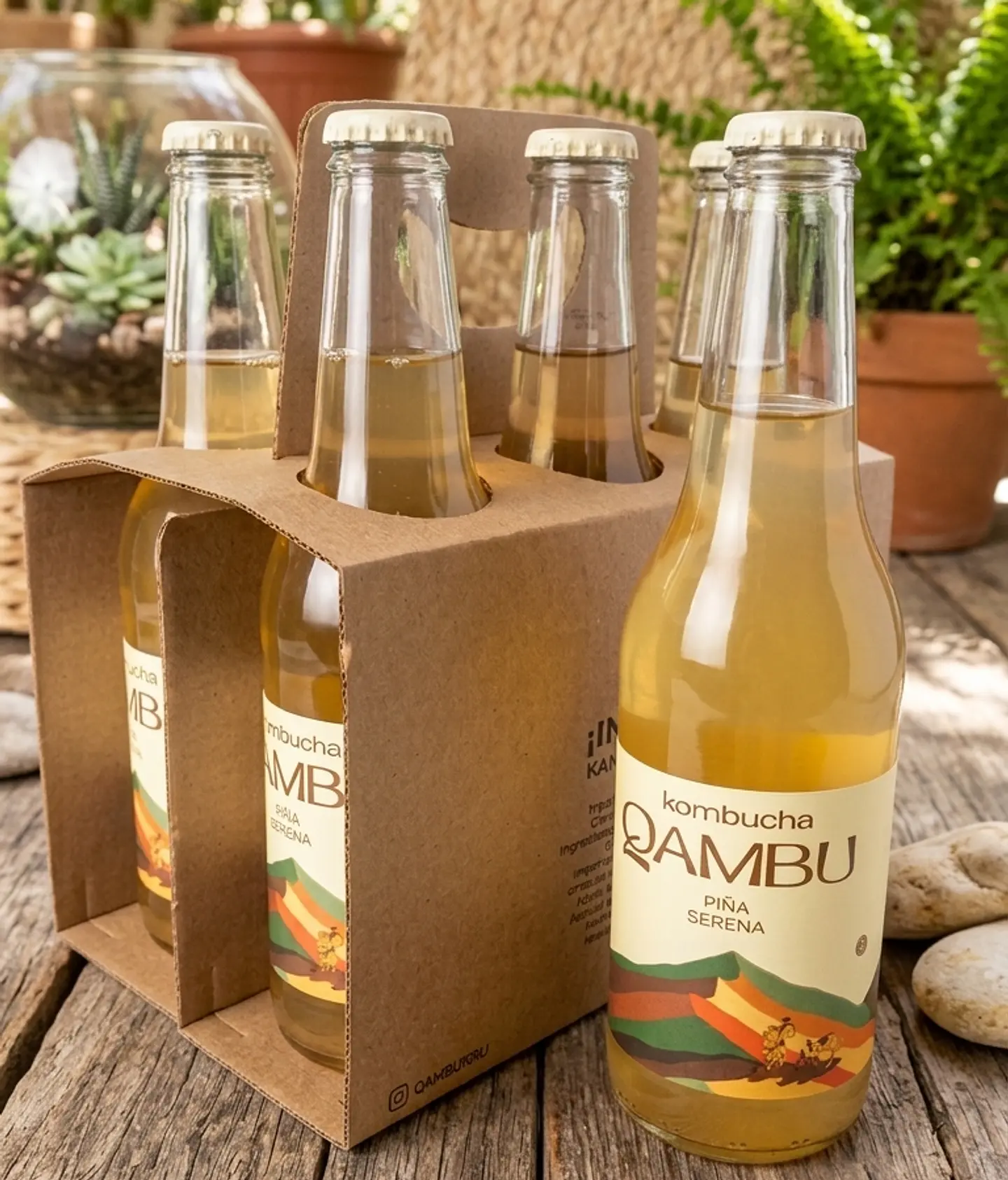 SIXPACK - KOMBUCHA PIÑA SERENA BT 350ML 4