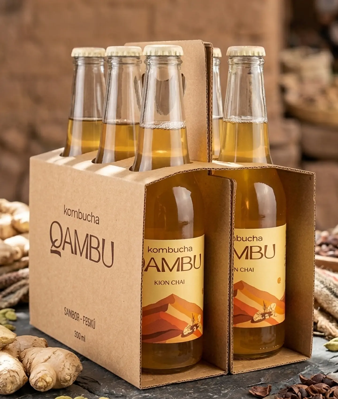 SIXPACK - KOMBUCHA KION CHAI BT 350ML 3